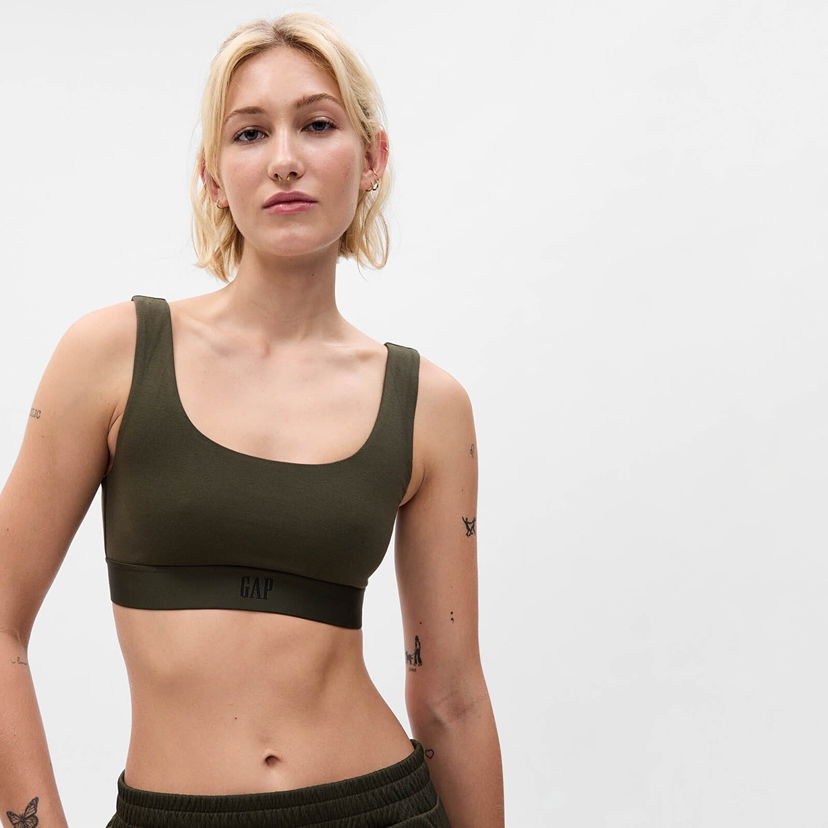 Behå GAP GAP Logo Bralette Grön | 655078-03
