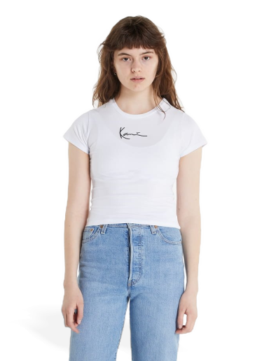 T-shirt Karl Kani Small Signature Short Tee Vit | KKWQ22002WHT