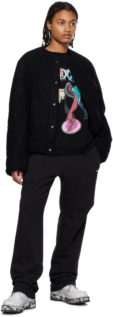 Sweatshirt We11done We11done Graphic Print Sweatshirt Svart | WD-TS3-23-785-U-BK, 3