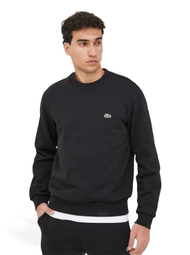 Sweatshirt Lacoste Organic Cotton Sweatshirt Svart | SH9608