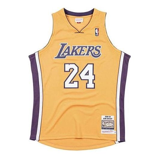 Linne Mitchell & Ness Mitchell & Ness NBA Los Angeles Lakers Finals Road Jersey Gul | BA688C-LAL-D-JHK, 0