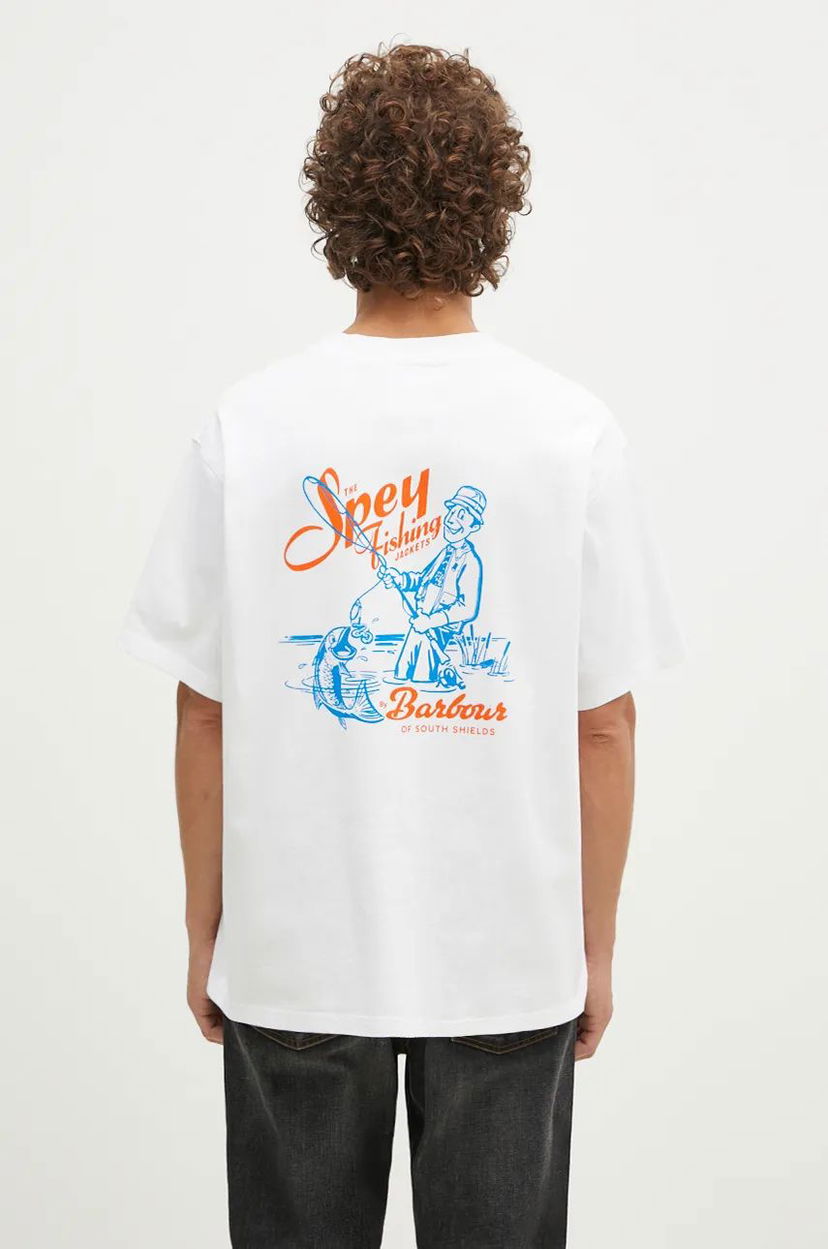 T-shirt Barbour Bayard OS Graphic T-Shirt With Print Vit | MTS1337