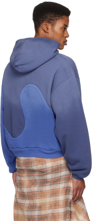 Sweatshirt ERL Classic Swirl Hoodie Blå | ERL09T015, 3