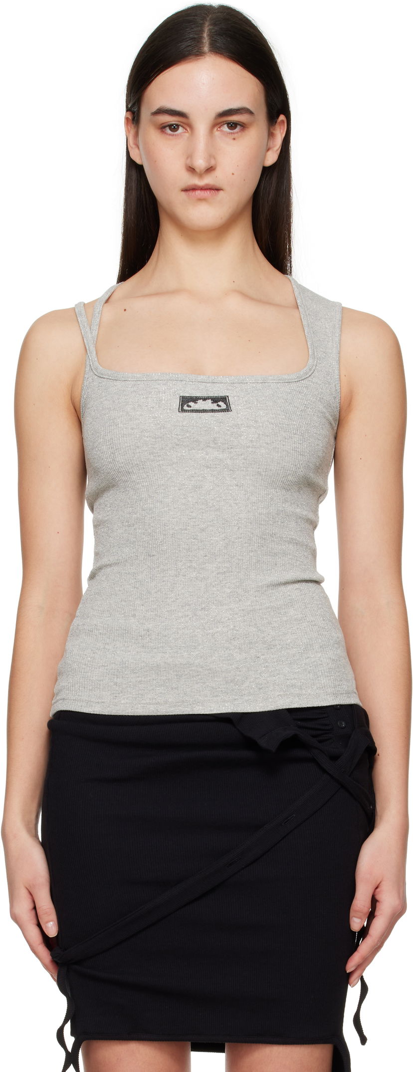 Linne Ottolinger Ottolinger Square Neck Tank Top Grå | 10410100402