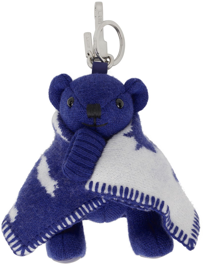 Nyckelringar Burberry Thomas Bear Keychain Mörkblå | 8078760