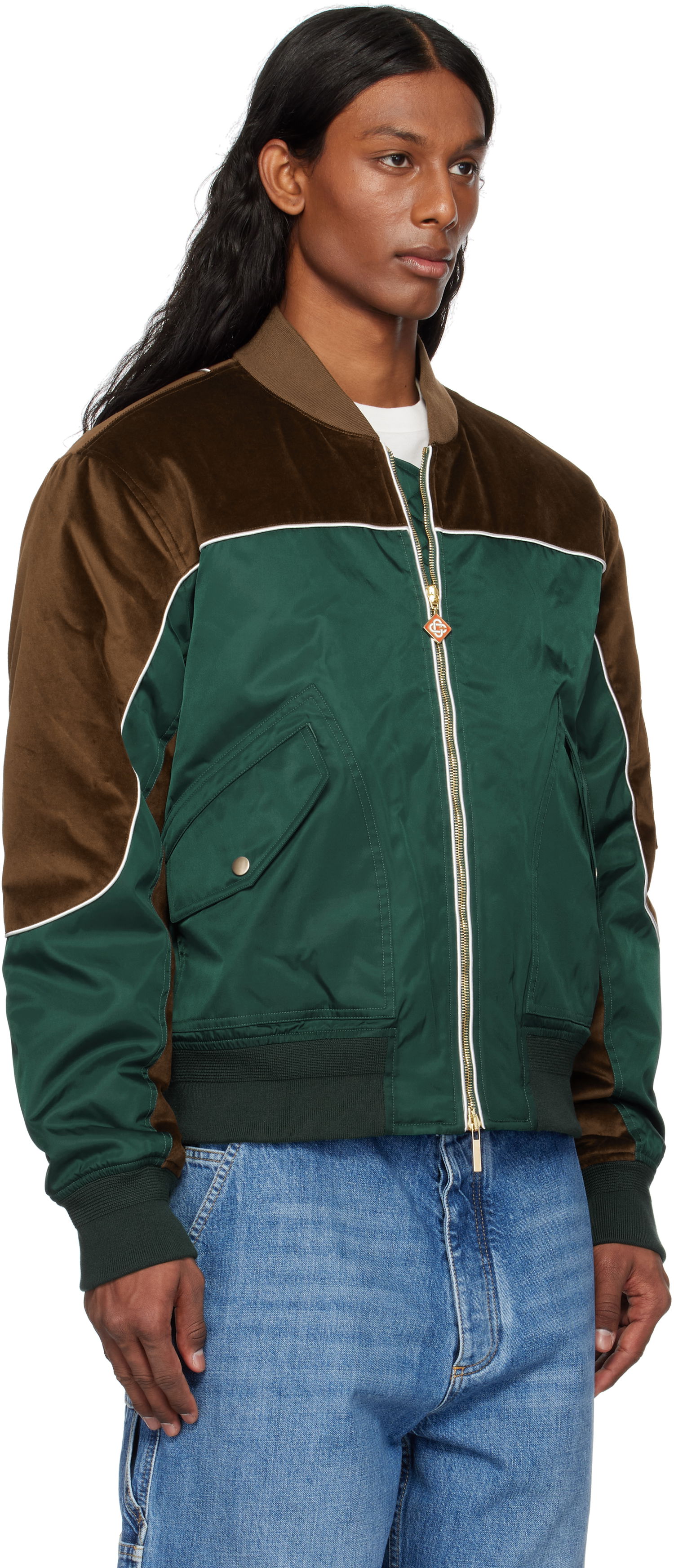 Bomberjacka Casablanca Casablanca Carseat Bomber Jacket Grön | MS25-OT-171-01, 1