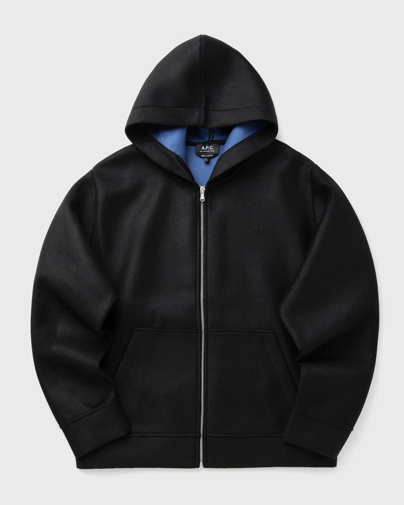 Sweatshirt A.P.C. A.P.C. Alvin Zip-Up Hoodie Svart | PSAFU-M27993-LZZ