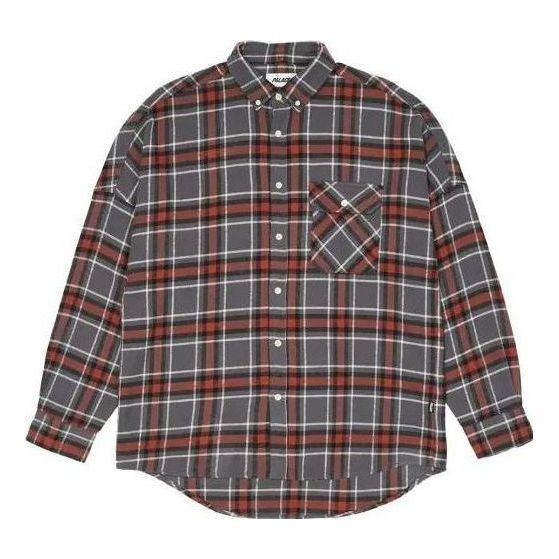 Skjorta Palace Flannel Shoulder Shirt Grå | P23SHT061
