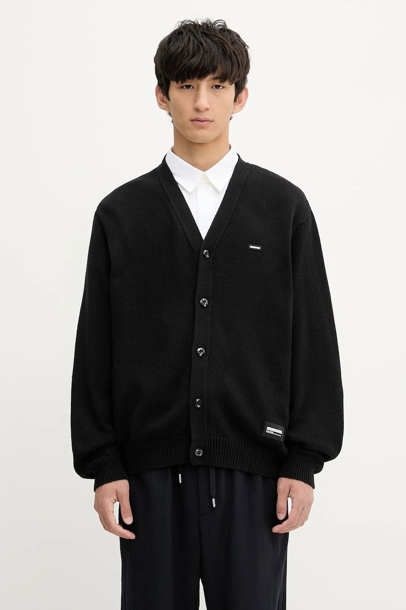 Sweater Neighborhood NEIGHBORHOOD Plain Cardigan Svart | 251FUNH.KNM01