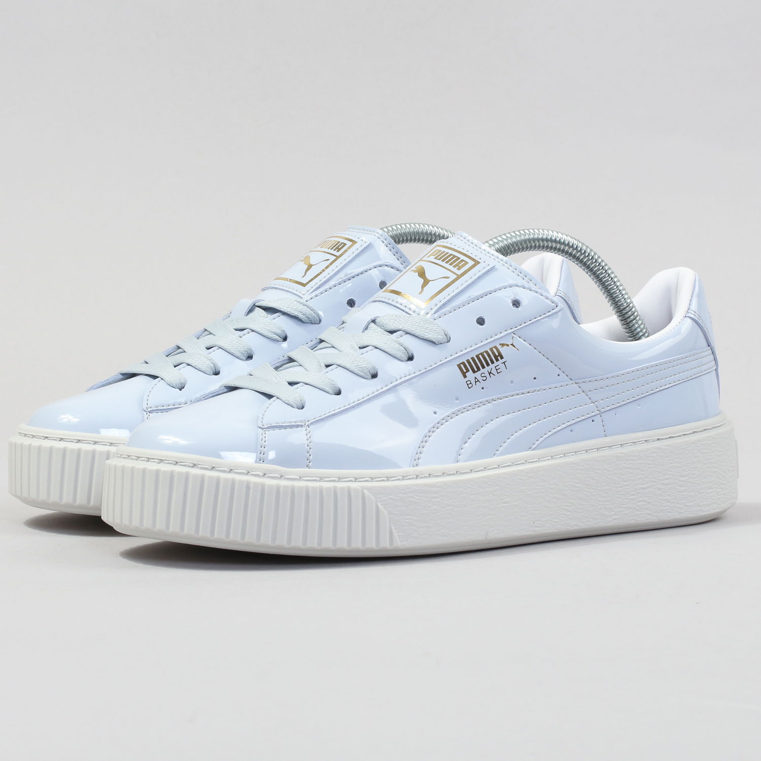 Sneakers och skor Puma Basket Platform Patent Wn's oatmeal - oatmeal Blå | 363314 02, 0