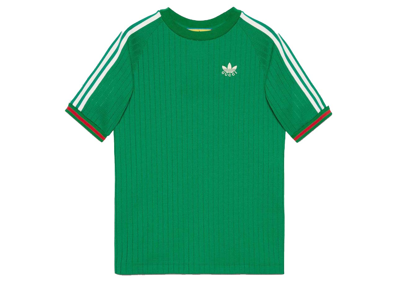T-shirt Gucci adidas x Jersey T-Shirt Green Grön | 700486 XJEJT 3063, 0