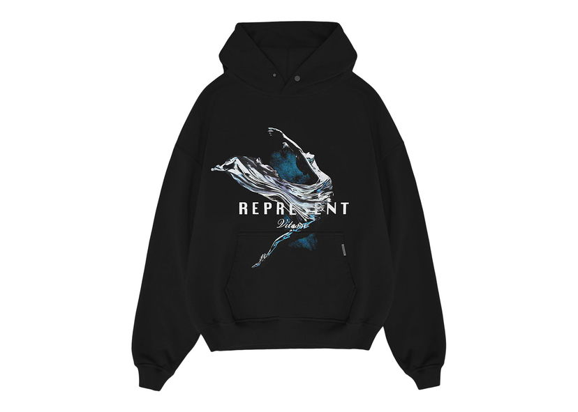 Sweatshirt Represent Clo Represent Vitesse Hoodie Jet Black Svart | M04221-01