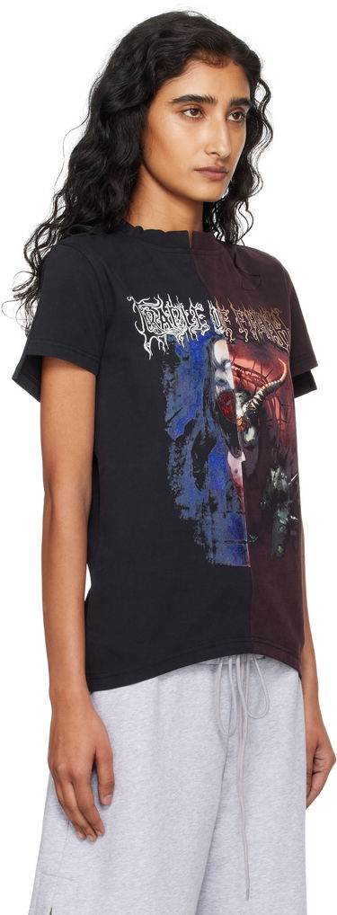 T-shirt VETEMENTS VETEMENTS Cradle of Filth Cut-Up Fitted T-Shirt Svart | WCF76TR930BR, 1