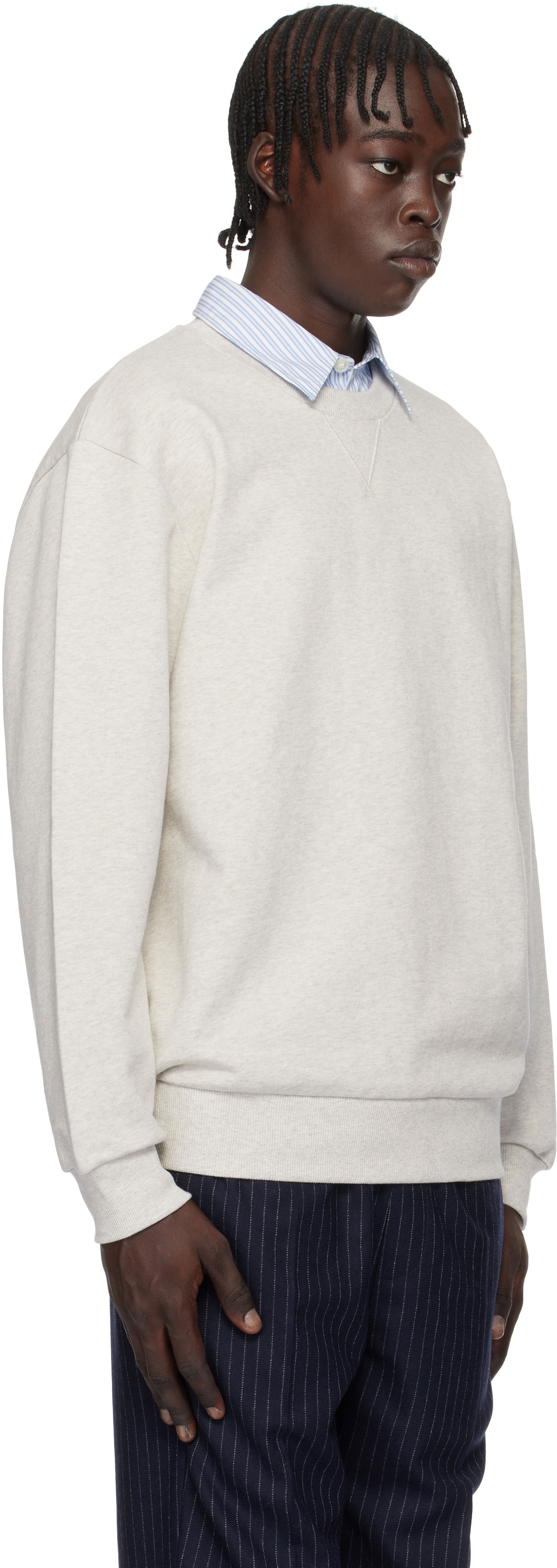 Sweatshirt A.P.C. Label H Crewneck Sweatshirt Grå | COHCM-H27964, 1