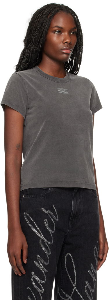 T-shirt Alexander Wang Blade Logo Embossed T-Shirt Grå | 4CC4241514, 1