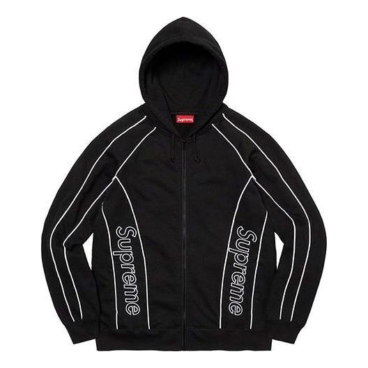 Sweatshirt Supreme Track Paneled Zip Up Hoodie Svart | SUP-FW21-164, 0