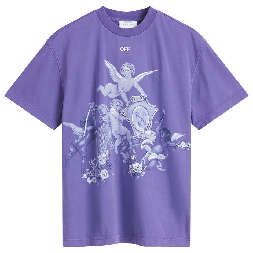 T-shirt Off-White Framed Putti Regular T-Shirt Purpur | OWAA089S25JER0063701