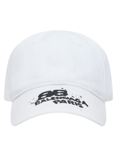 Keps Balenciaga Hand Drawn BB Icon Velcro Tab Baseball Cap Vit | 723771410B29060