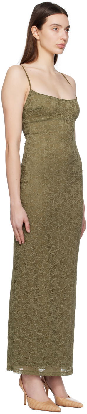 Klä Miaou Miaou Thais Lace Maxi Dress Grön | 5019SLHUN, 1