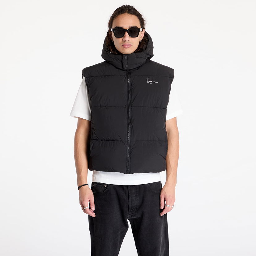 Väst Karl Kani Small Signature Puffer Vest Black S Svart | 60720004