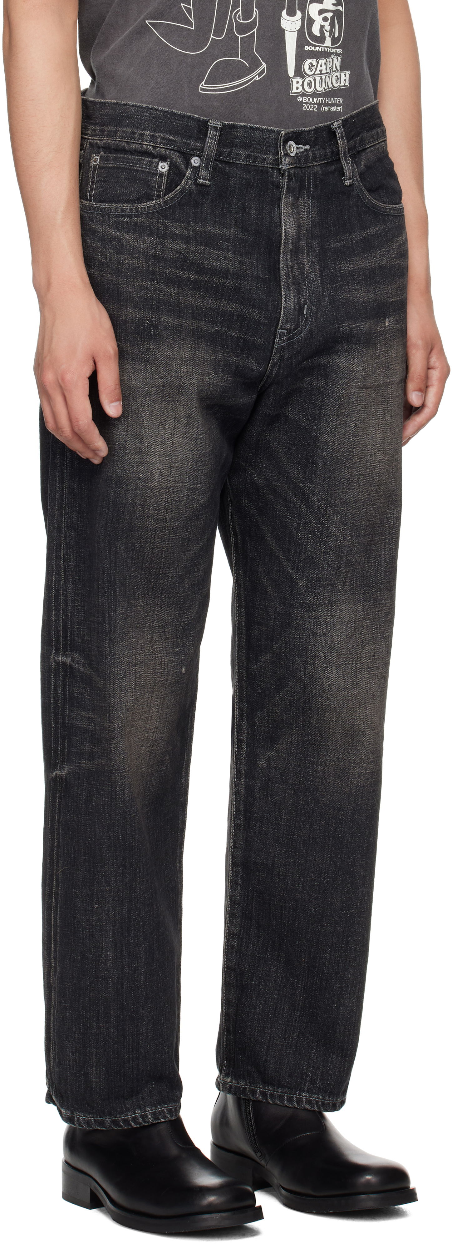 Jeans Neighborhood Neighborhood Washed DP Basic Jeans Svart | 251XBNH-PTM05, 1