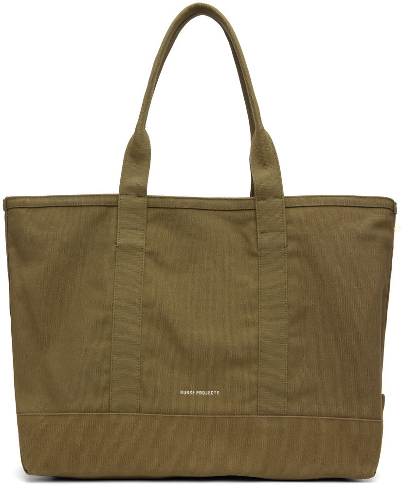 Tygpåse NORSE PROJECTS Norse Projects Stefan Cotton Canvas Tote Grön | N95-0970