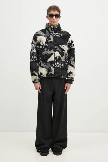 Sweatshirt Human Made Animal Print Fleece Jacket Svart | HM28JK038, 5