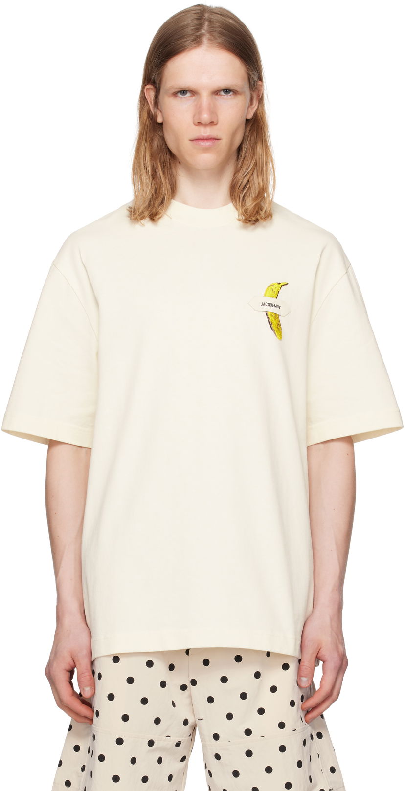 T-shirt Jacquemus Jacquemus La Croisière 'The Banane' T-Shirt Vit | 25E255JS323-2125