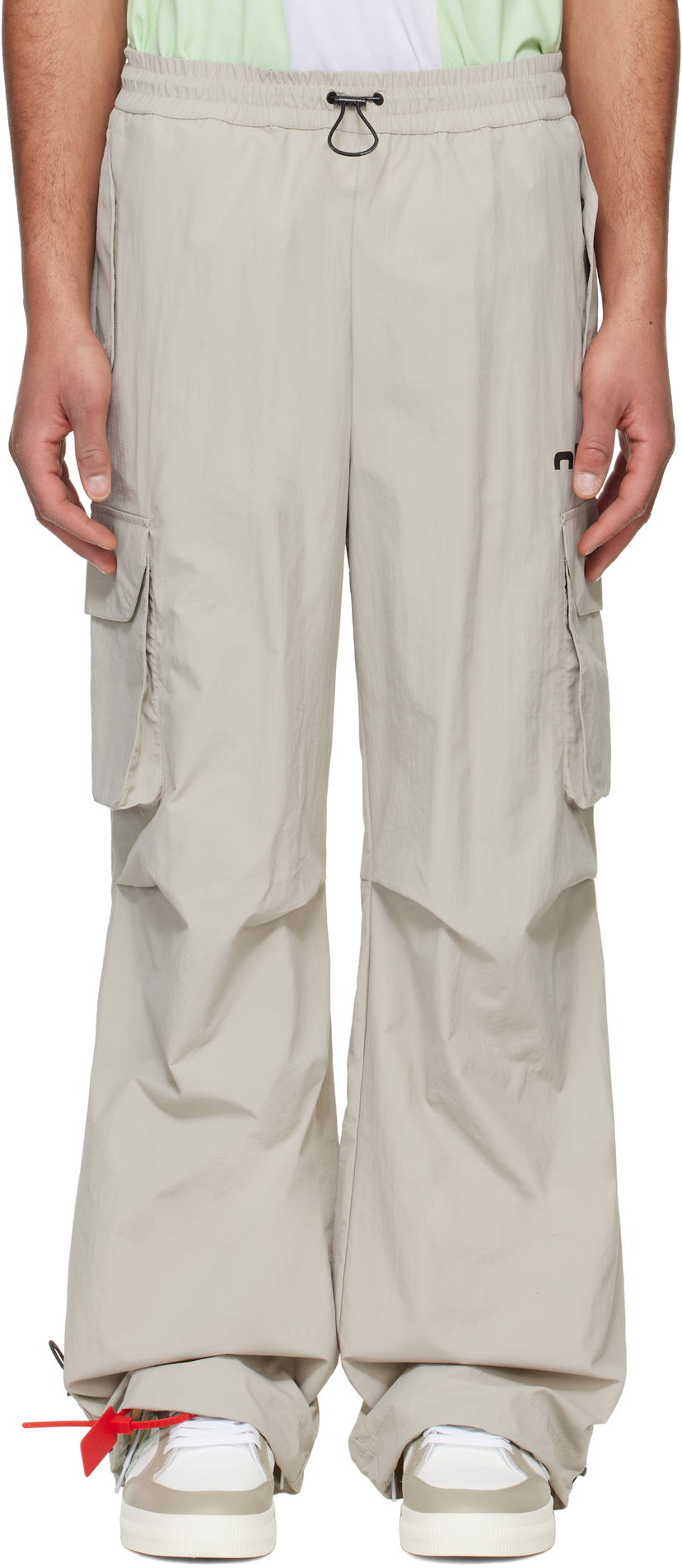 Cargo byxor Off-White Off-White Split Track Pants Beige | OMCJ037S25FAB0010500
