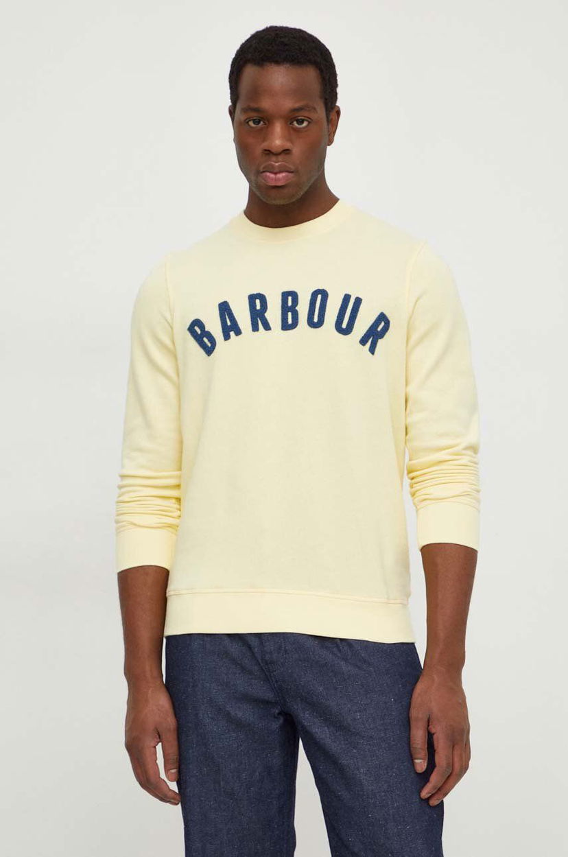 Sweatshirt Barbour Yellow Crewneck Sweatshirt MOL0101 Gul | MOL0101