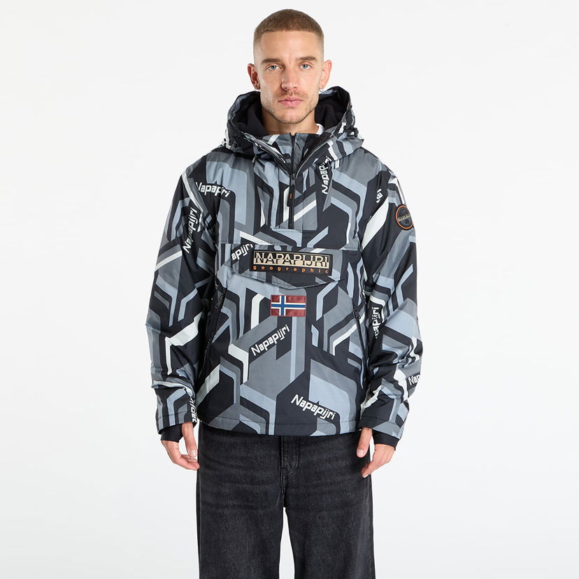 Jacka Napapijri Napapijri Rainforest Next AOP Jacket Grå | NP0A88T8FZN1