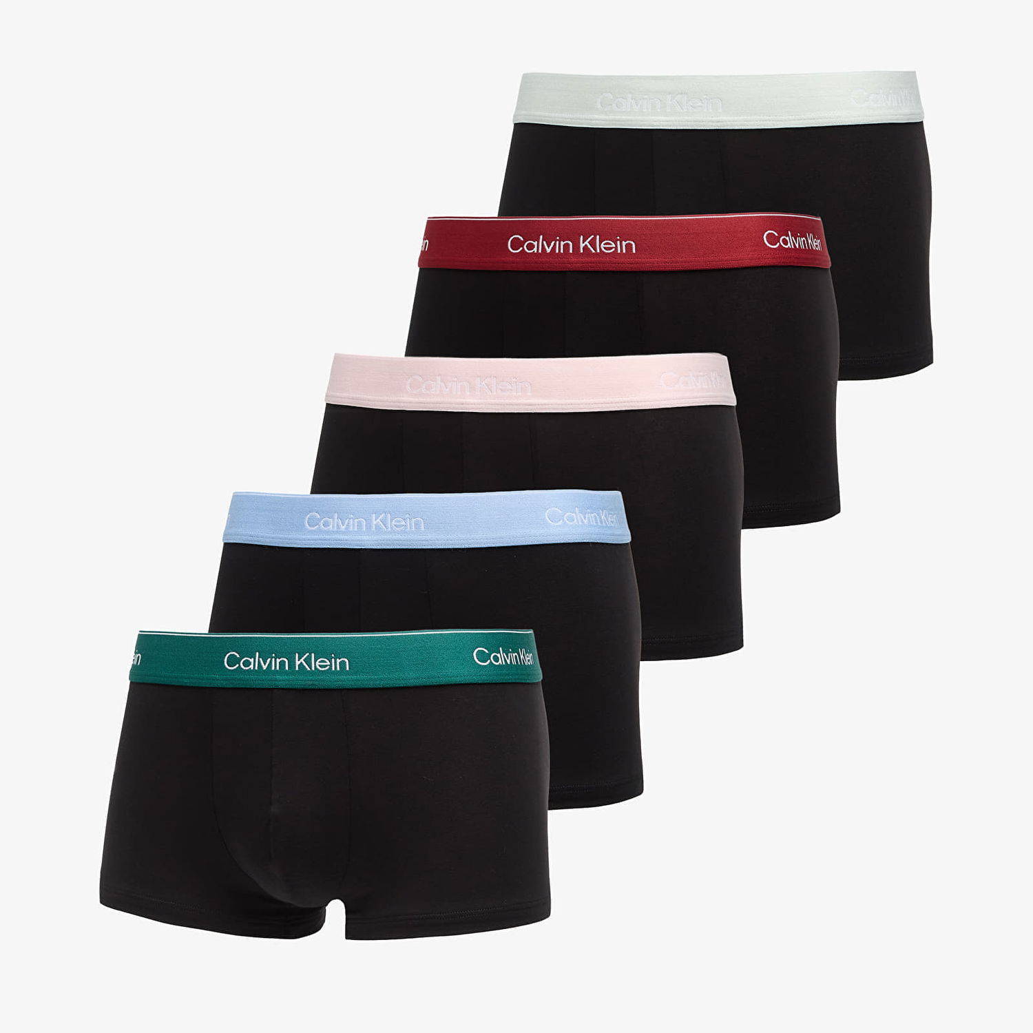 Boxare CALVIN KLEIN Icon Catton Stretch Low Rise Trunk 5-Pack Multicolor Svart | LV00NB4390 2WH, 0
