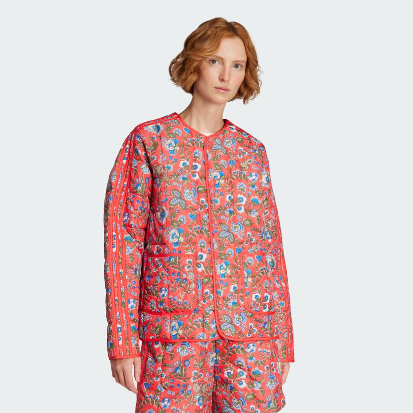 Pufferjacka adidas Originals adidas Originals x Liberty London Quilted Jacket Röd | JW5198