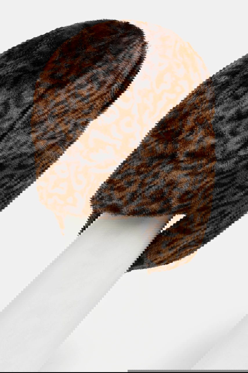 Hatt Kangol Leopard Print Faux Fur Trapper Hat Brun | K4266ST.LEOPARD, 1