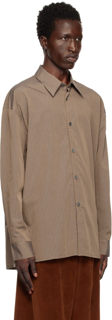 Skjorta Studio Nicholson Studio Nicholson Pinstripe Shirt Brun | STRIKE SNM - 1164, 1