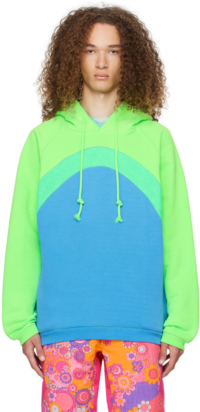 Sweatshirt ERL Rainbow Colorblock Hoodie Flerfärgad | ERL07T023
