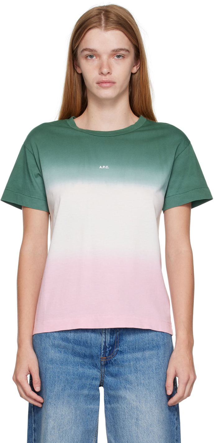 T-shirt A.P.C. Multicolor Morgane Grön | COFAY-F26160, 0