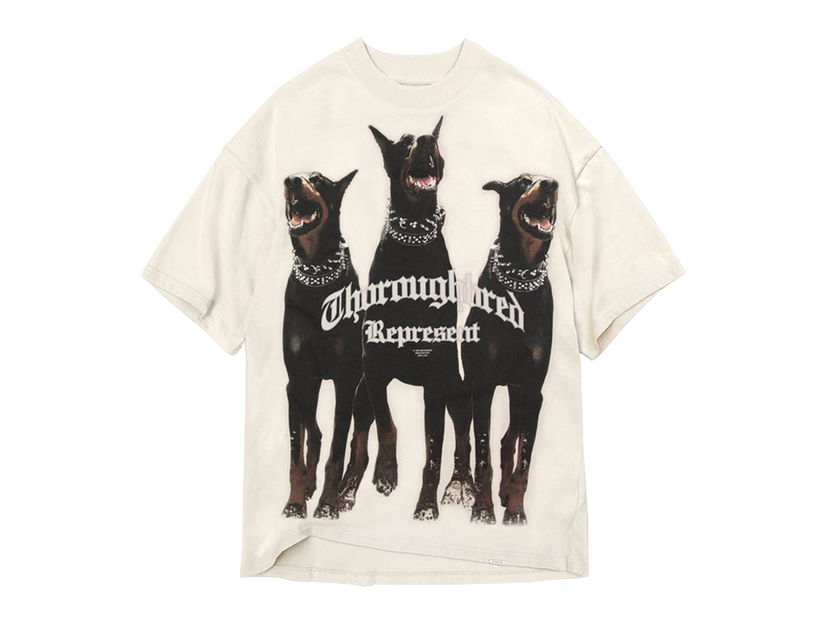 T-shirt Represent Clo Represent Thoroughbred T-Shirt Vintage White Vit | M05147-02