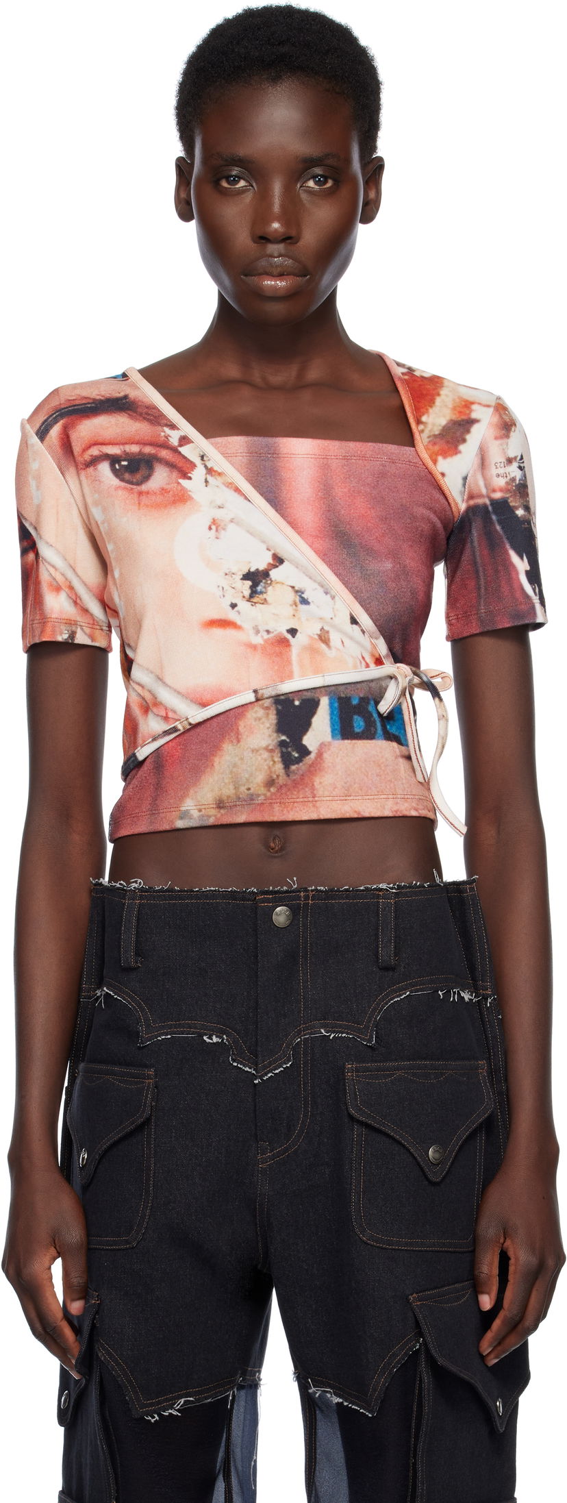 Crop top Andersson Bell Andersson Bell Collage Printed Wrap T-Shirt Flerfärgad | atb1314w