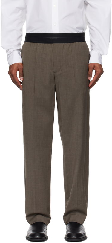 Byxor Helmut Lang Helmut Lang Tapered Pull-On Trousers Brun | P01HM203, 0