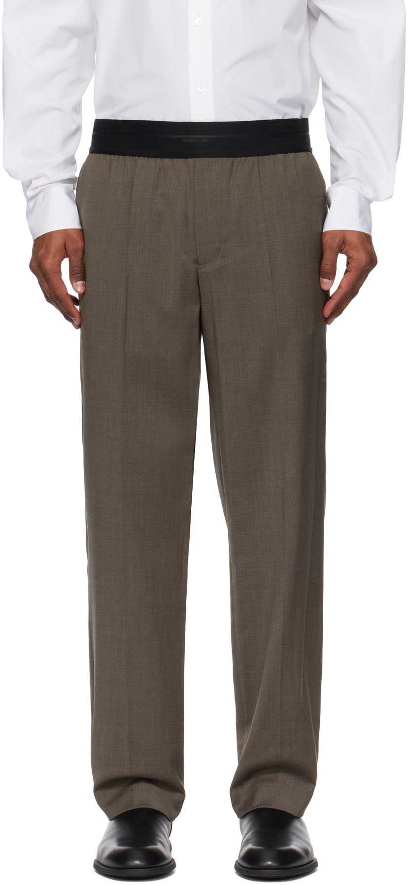 Byxor Helmut Lang Helmut Lang Tapered Pull-On Trousers Brun | P01HM203