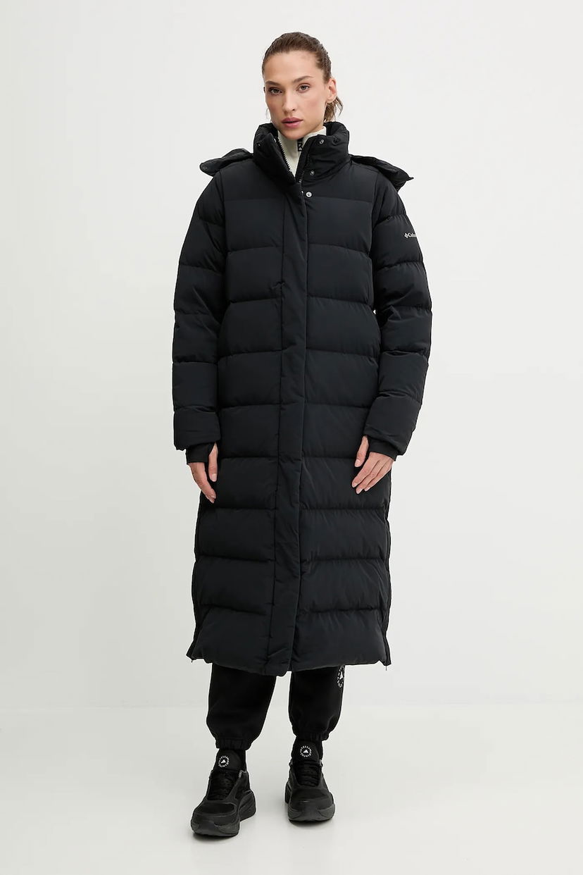 Pufferjacka Columbia Amaze Puff Long Hooded Puffer Coat Svart | 2134894