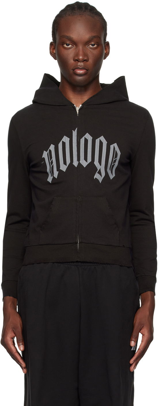 Sweatshirt Balenciaga Black 'Nologo' Hoodie Svart | 788243TQVK5