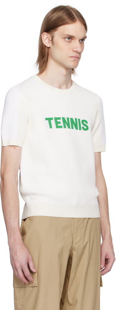 Sweater Lacoste Lacoste Runway Graphic Knit T-Shirt Vit | AH6765, 1