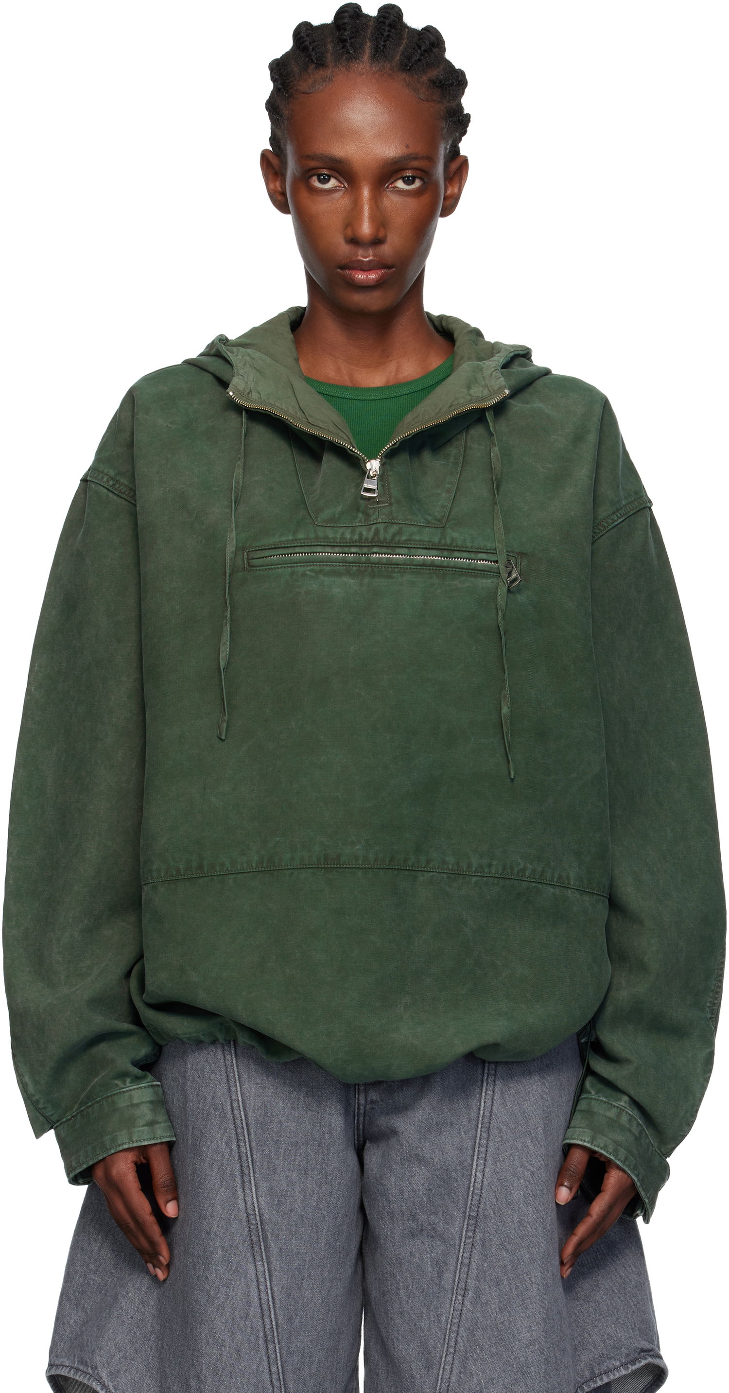 Jacka JW Anderson JW Anderson Garment Dye Anorak Grön | JK0416-PG1600, 0