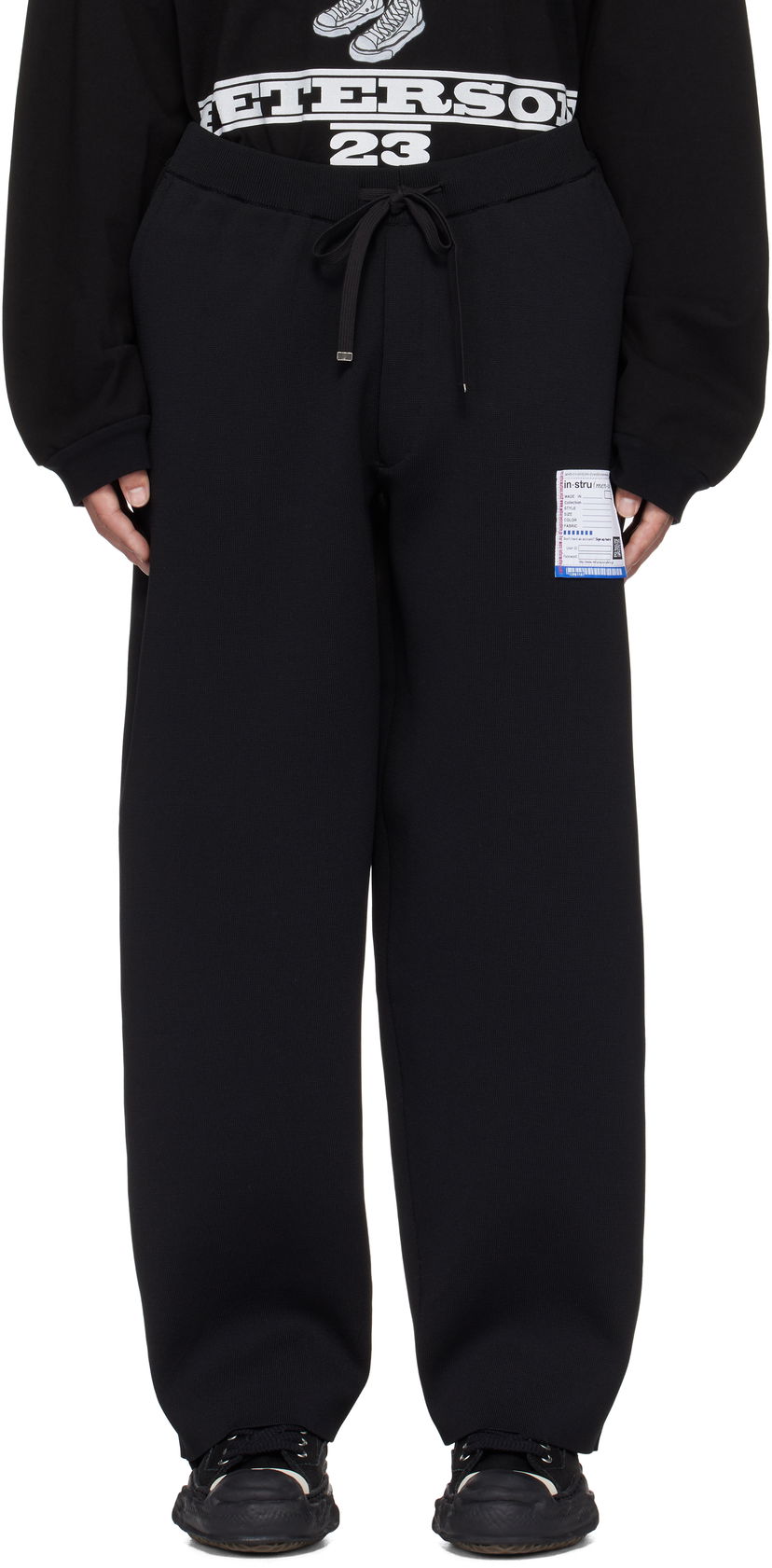 Träningsbyxor Maison MIHARA YASUHIRO Maison MIHARA YASUHIRO Milan Rib Easy Sweatpants Svart | I13PT025