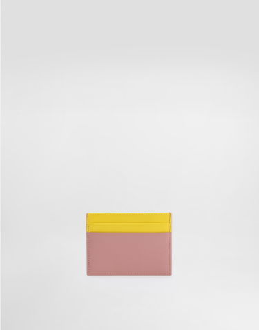 Plånbok Dolce & Gabbana Dolce & Gabbana Calfskin Card Holder With DG Logo Rosa | BI0330A9M758B407, 2