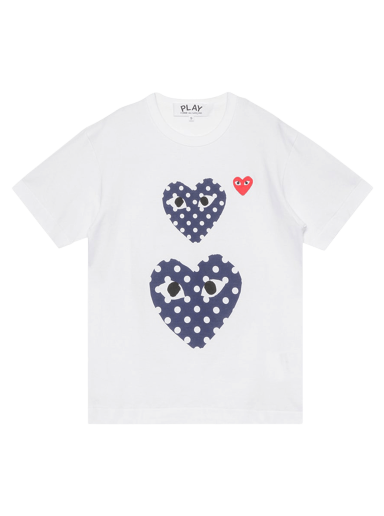T-shirt Comme des Garçons PLAY Polka Dot Duo T-Shirt Vit | AZ T238 051 1