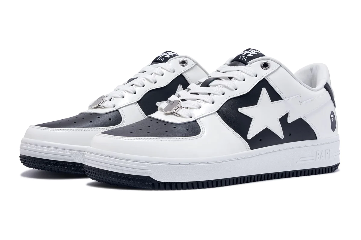 Sneakers och skor BAPE Bape Sta #6 M2 Black/White Vit | 0ZXSHM191328M-BLK, 1