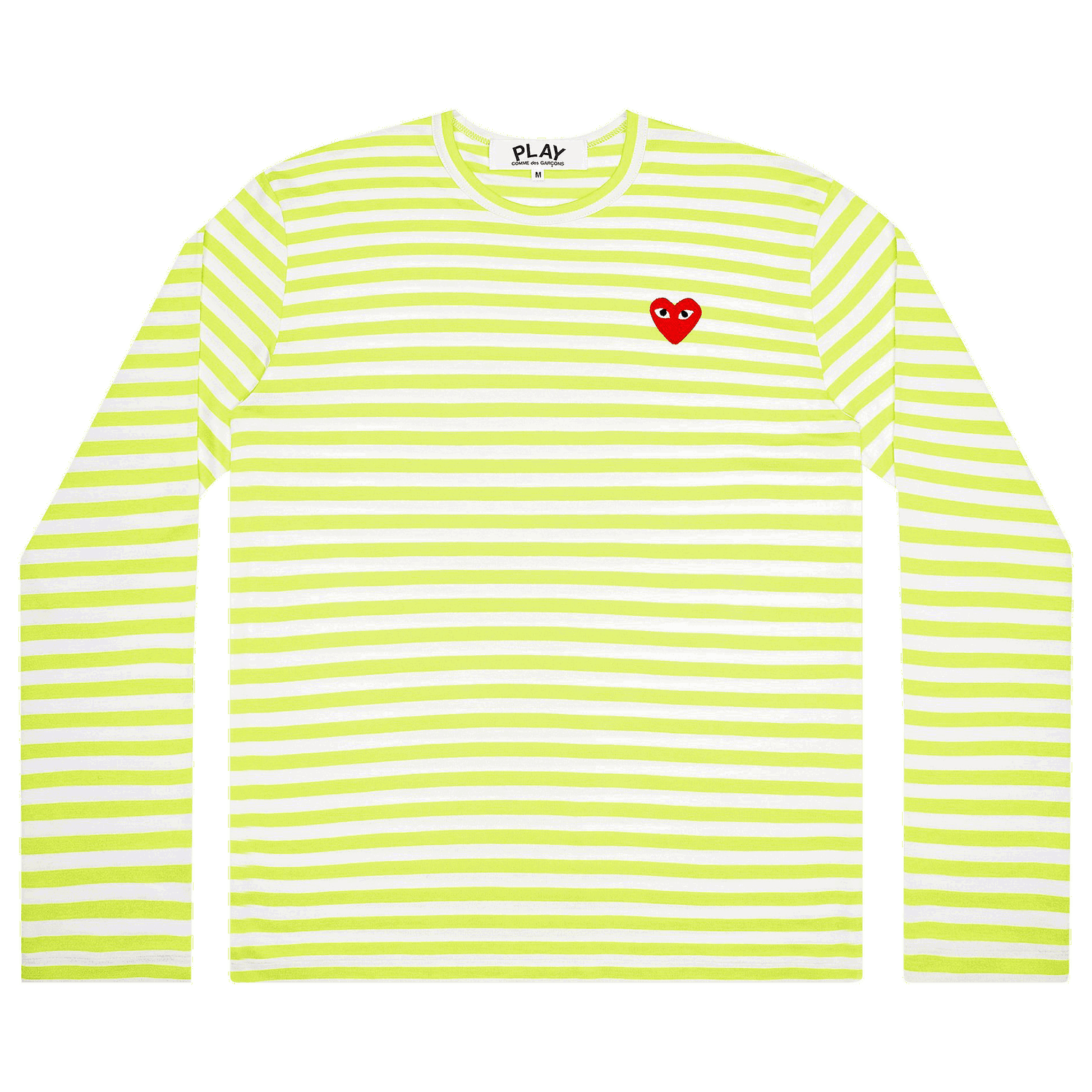 T-shirt Comme des Garçons PLAY Pastelle Striped Long-Sleeve T-Shirt Grön | AZ T277 051 2, 0